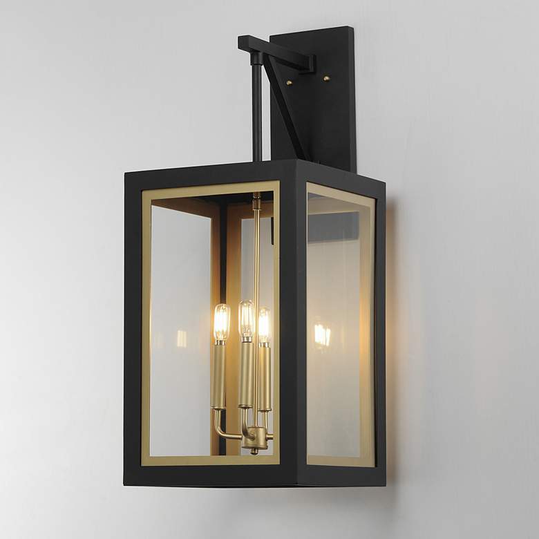 Image 5 Neoclass 4-Light Outdoor Wall Sconce - Black/Gold more views