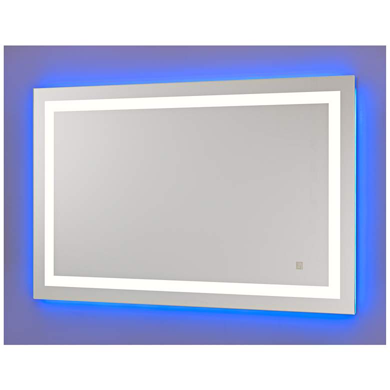 Image 1 Neoclassic Blue Warm White 27" x 43" LED Vanity Mirror
