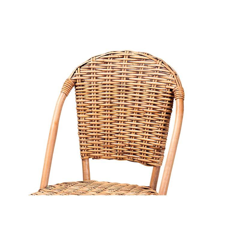 Image 3 Neola 28" Natural Brown Rattan Bar Stool more views