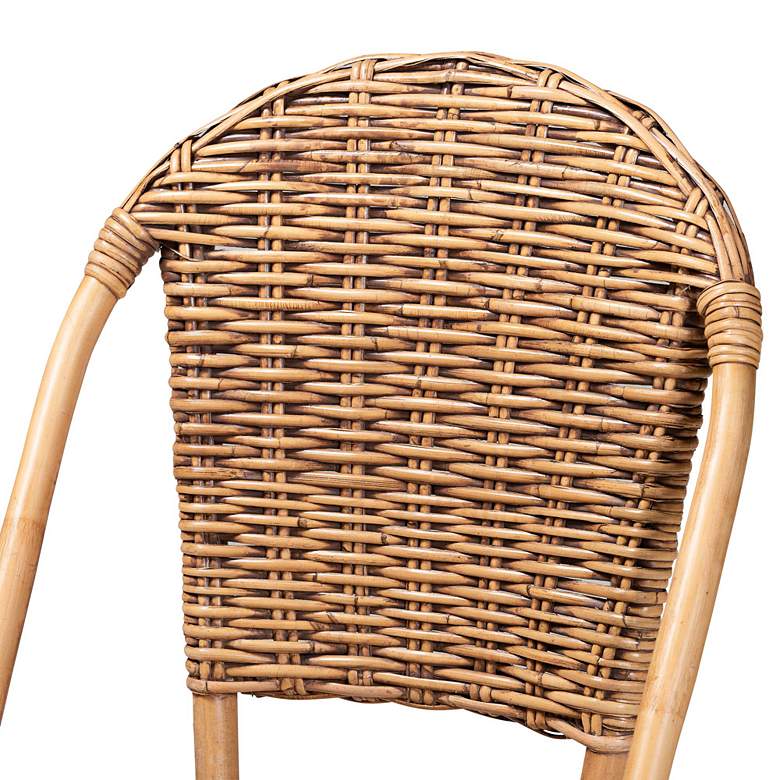 Image 3 Neola Natural Brown Rattan Stackable Dining Chair more views
