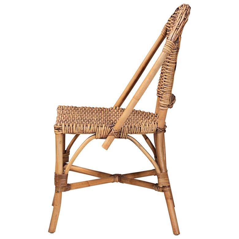 Image 7 Neola Natural Brown Rattan Stackable Dining Chair more views