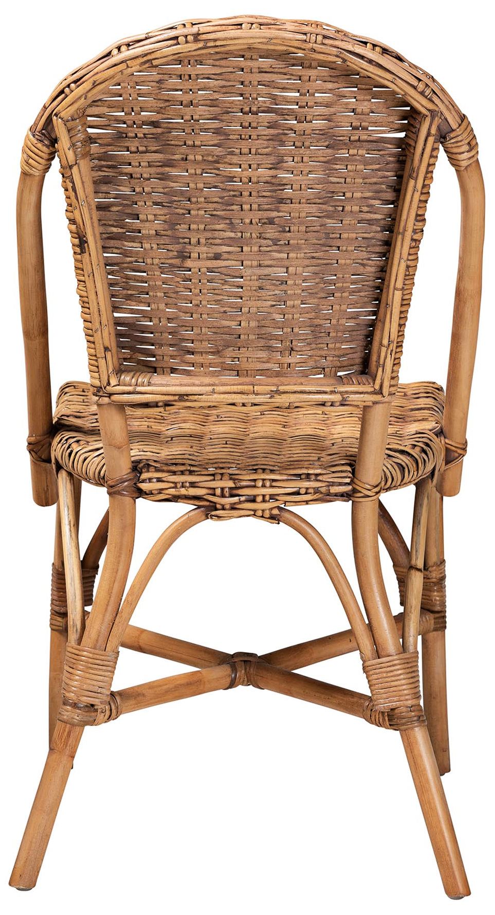 Neola Natural Brown Rattan Stackable Dining Chair