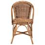 Neola Natural Brown Rattan Stackable Dining Chair