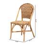 Neola Natural Brown Rattan Stackable Dining Chair