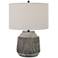 Neolithic Gray Ceramic Table Lamp