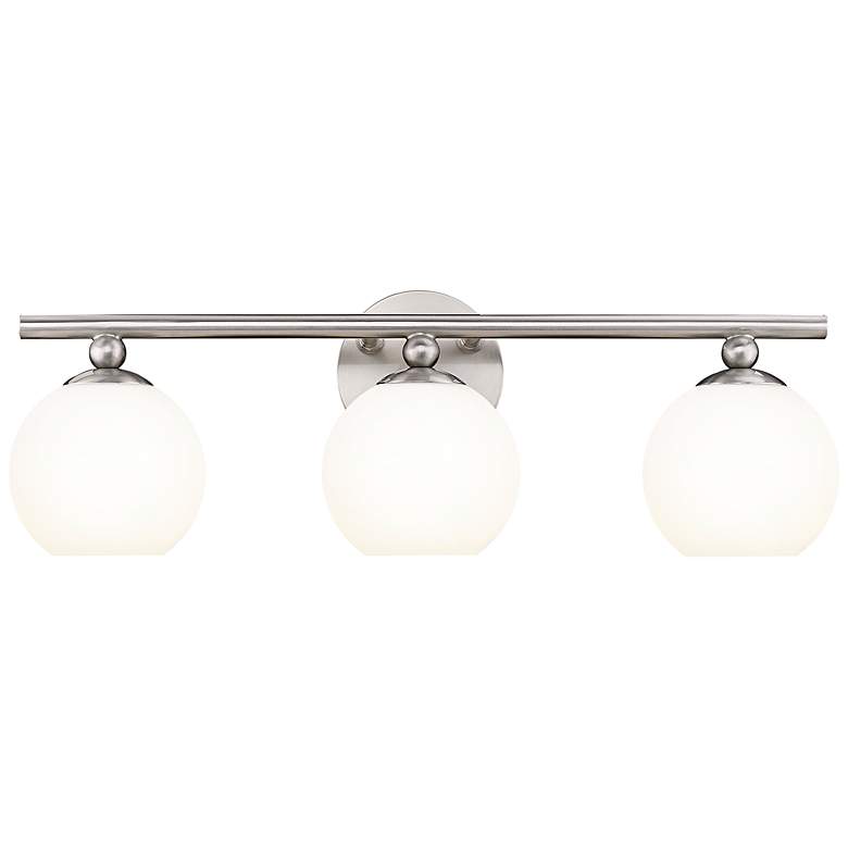 Image 2 Neoma 21 3/4" Wide Brushed Nickel 3-Light Vanity Bath Light