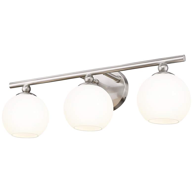 Image 6 Neoma 21 3/4" Wide Brushed Nickel 3-Light Vanity Bath Light more views