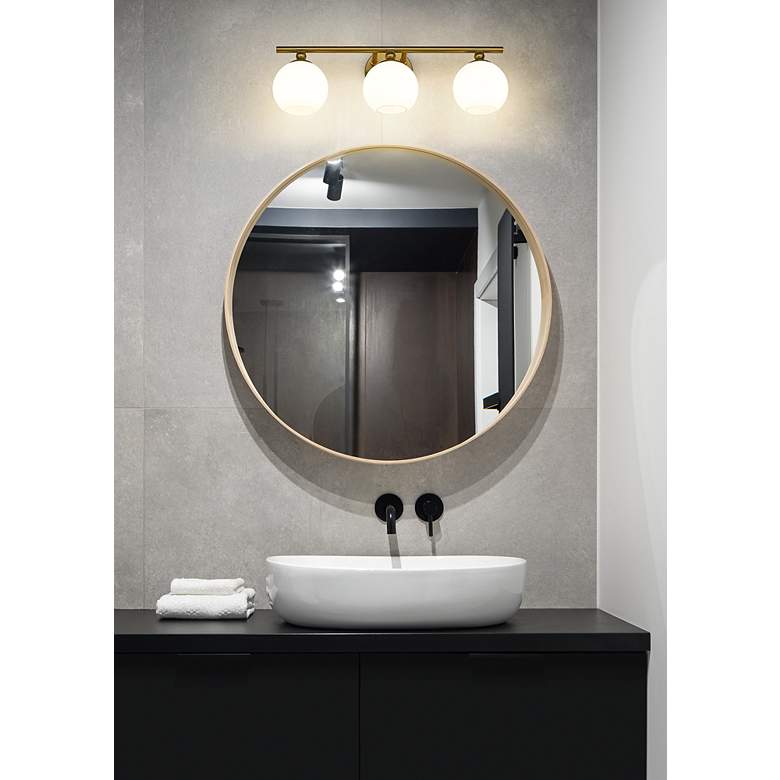 Image 3 Neoma 21 3/4" Wide Modern Gold 3-Light Vanity Bath Light more views
