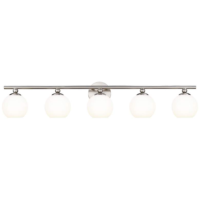 Image 3 Neoma 38 1/4" Wide Brushed Nickel 5-Light Bath Light