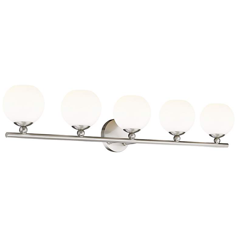 Image 5 Neoma 38 1/4" Wide Brushed Nickel 5-Light Bath Light more views