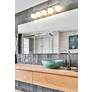 5_Neoma 38 1/4" Wide Brushed Nickel 5-Light Bath Light more views