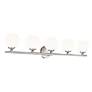 6_Neoma 38 1/4" Wide Brushed Nickel 5-Light Bath Light more views