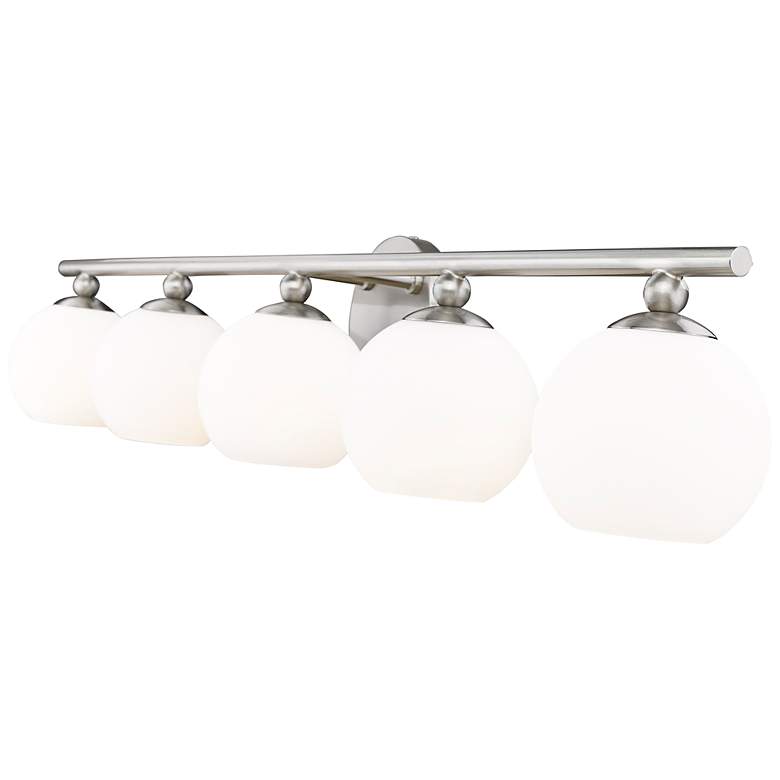 Image 7 Neoma 38 1/4" Wide Brushed Nickel 5-Light Bath Light more views