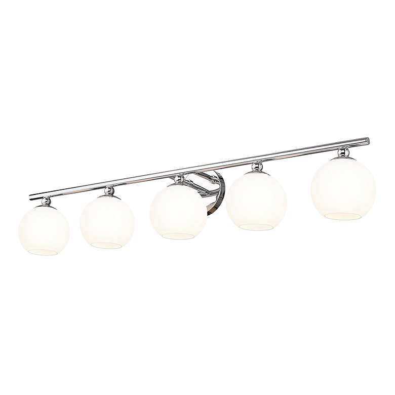 Image 6 Neoma 38 1/4" Wide Chrome 5-Light Vanity Bath Light more views