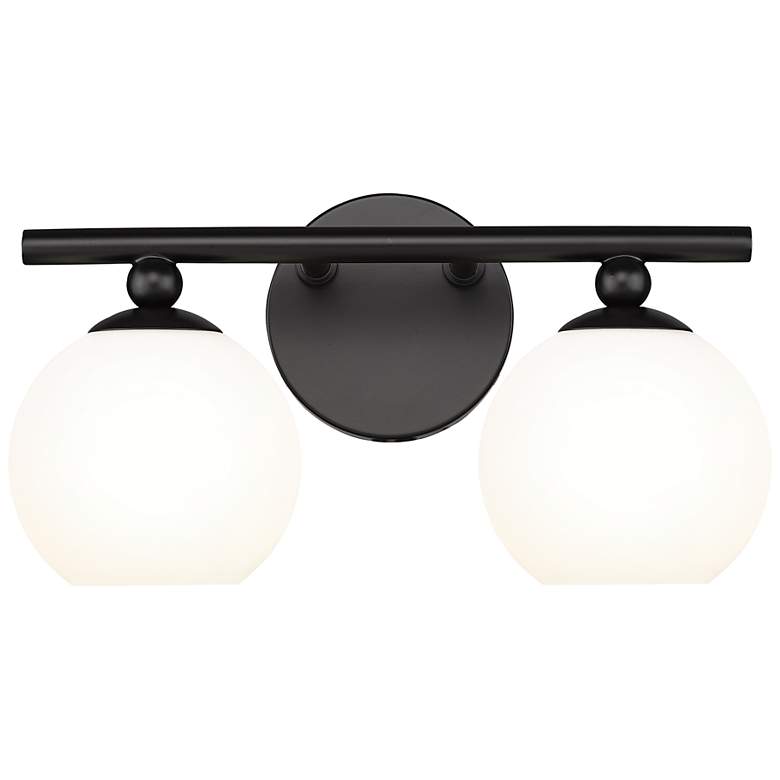 Image 3 Neoma 7 1/4" High Matte Black 2-Light Wall Sconce