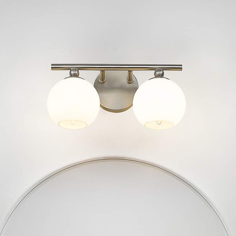 Image 1 Neoma by Z-Lite Brushed Nickel 2 Light Vanity