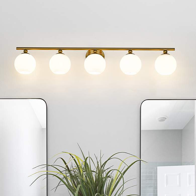 Image 1 Neoma by Z-Lite Modern Gold 5 Light Vanity