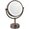 NeoModern Bronze Magnified LED Lighted Stand Makeup Mirror