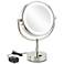 Neomodern Chrome Cool White LED Magnified Makeup Mirror