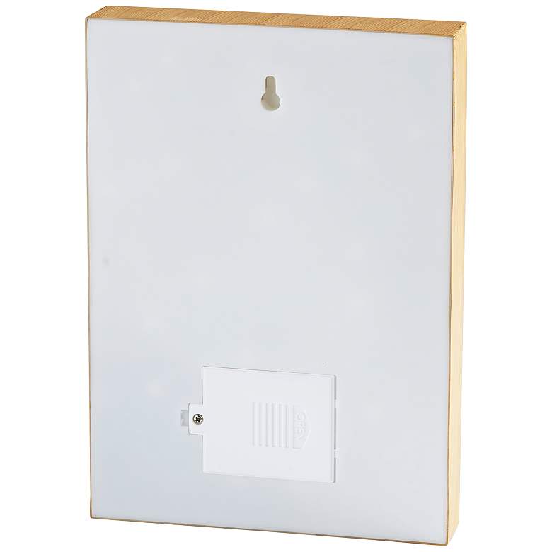 Image 6 Neon 9" High Wood Framed Cactus LED Accent Table Lamp more views