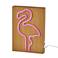 Neon 9" High Wood Framed Flamingo LED Accent Table Lamp
