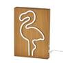 Neon 9" High Wood Framed Flamingo LED Accent Table Lamp in scene
