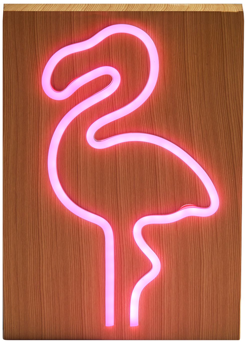Neon 9" High Wood Framed Flamingo LED Accent Table Lamp in scene