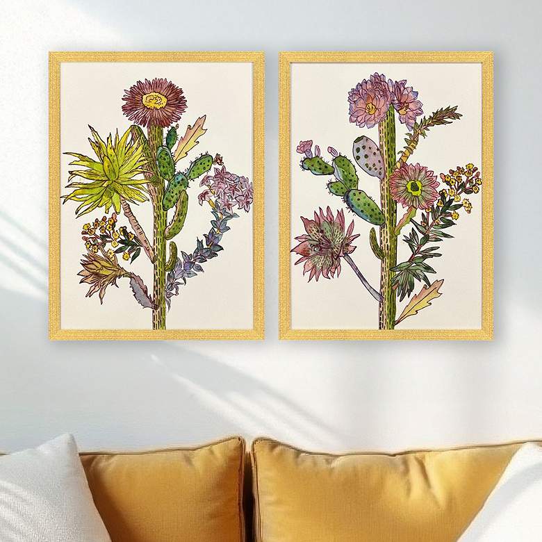 Image 1 Neon Desert 22"W x 30"H Framed Art - Set of 2