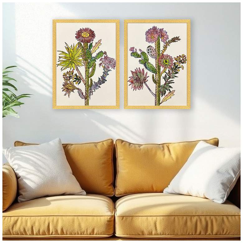 Image 5 Neon Desert 22"W x 30"H Framed Art - Set of 2 more views