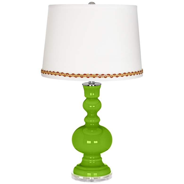 Image 1 Neon Green Apothecary Table Lamp with Serpentine Trim