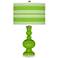 Neon Green Bold Stripe Apothecary Table Lamp