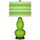 Neon Green Bold Stripe Double Gourd Table Lamp
