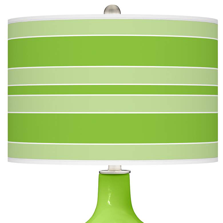 Image 2 Neon Green Bold Stripe Double Gourd Table Lamp more views