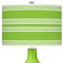 Neon Green Bold Stripe Double Gourd Table Lamp