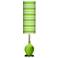 Neon Green Bold Stripe Ovo Floor Lamp