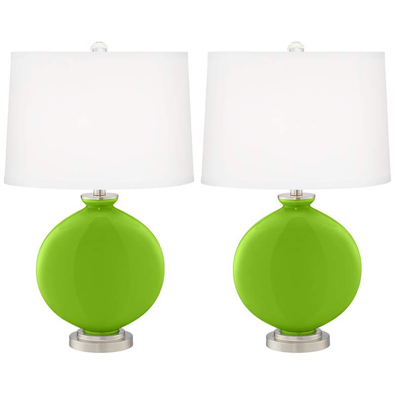Image 2 Neon Green Carrie Table Lamp Set of 2