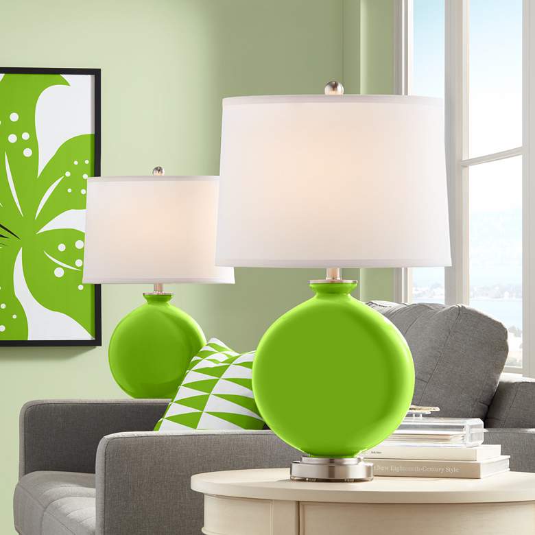 Image 1 Neon Green Carrie Table Lamp Set of 2