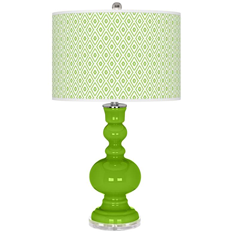 Image 1 Neon Green Diamonds Apothecary Table Lamp