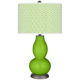 Image1 of Neon Green Diamonds Double Gourd Table Lamp
