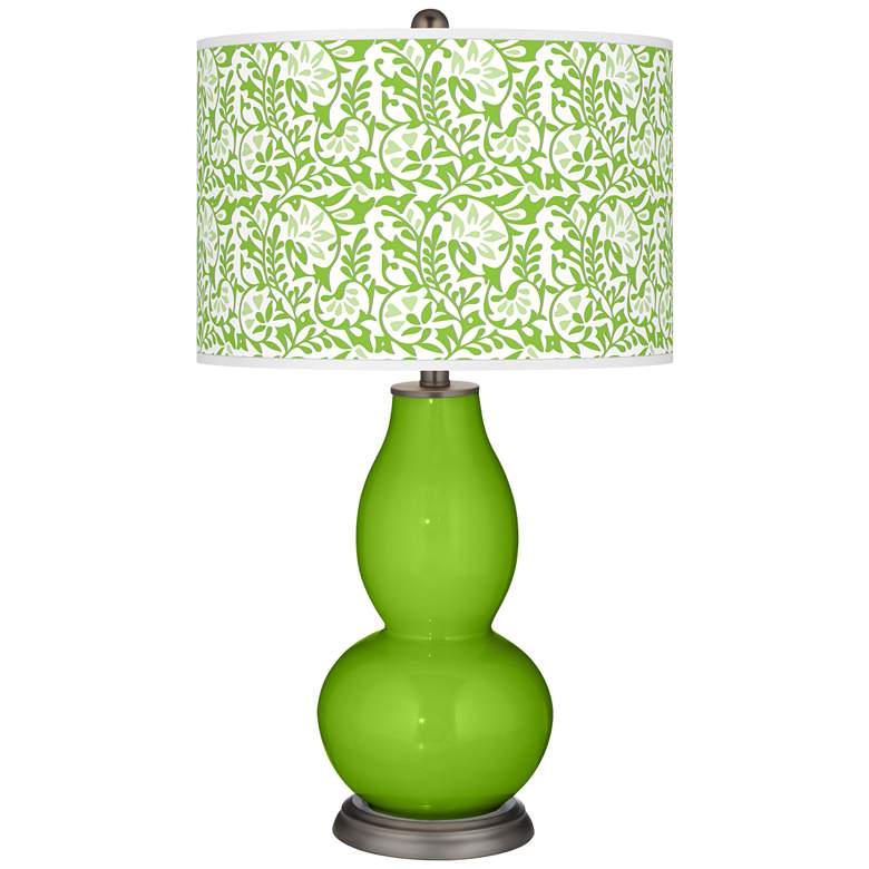 Neon Green Gardenia Double Gourd Table Lamp