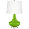 Neon Green Gillan Glass Table Lamp with Dimmer