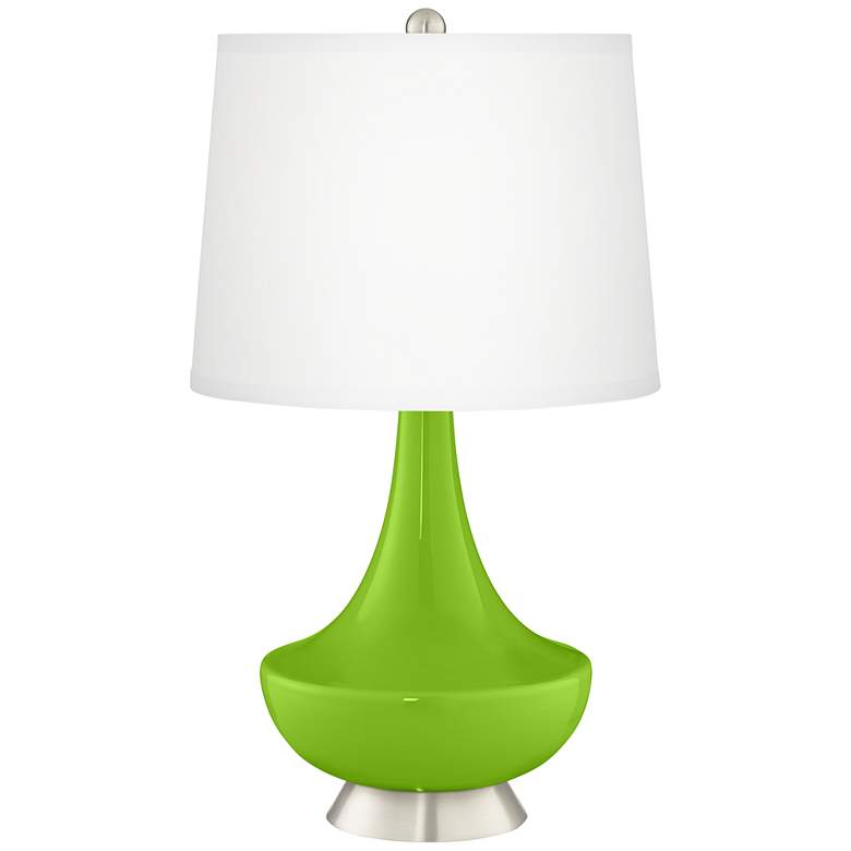 Image 2 Neon Green Gillan Glass Table Lamp