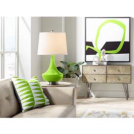 Image3 of Neon Green Gillan Glass Table Lamp more views