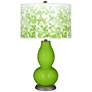 Neon Green Mosaic Giclee Double Gourd Table Lamp