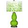 Neon Green Mosaic Giclee Double Gourd Table Lamp