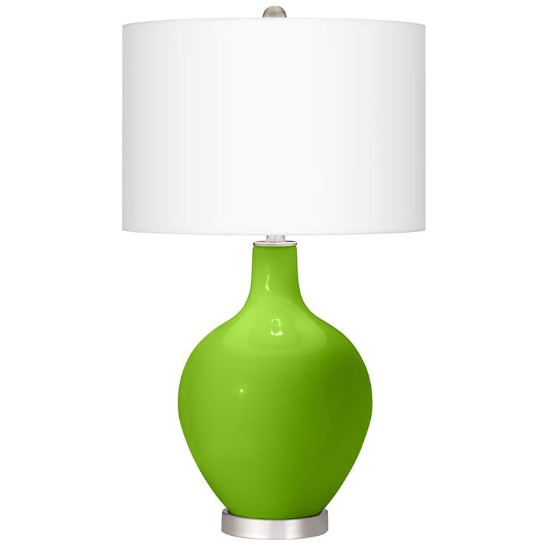 Image 2 Neon Green Ovo Table Lamp With Dimmer