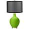 Neon Green Ovo Table Lamp with Organza Black Shade