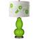 Neon Green Rose Bouquet Double Gourd Table Lamp