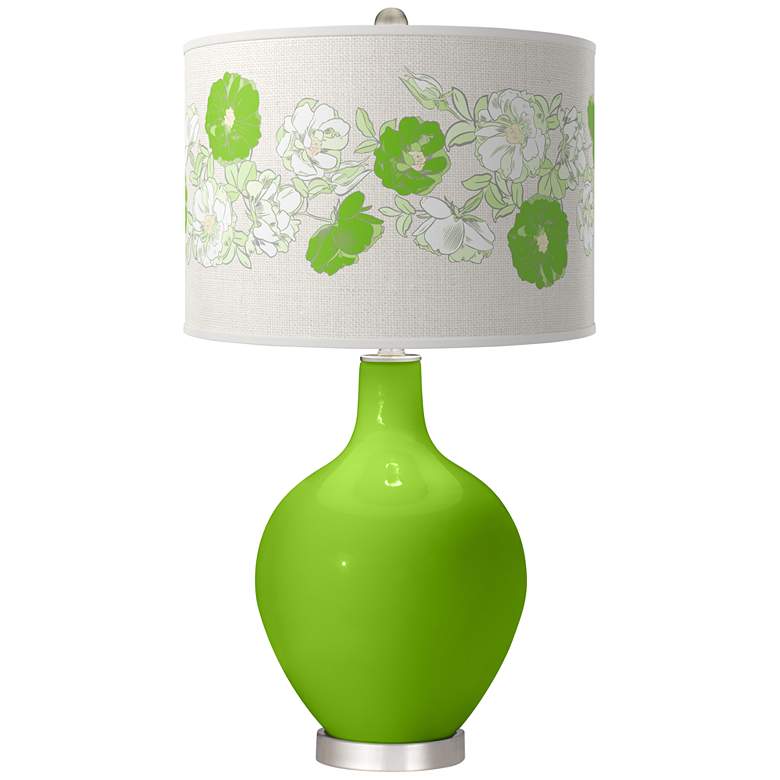 Image 1 Neon Green Rose Bouquet Ovo Table Lamp