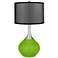 Neon Green Spencer Table Lamp with Organza Black Shade